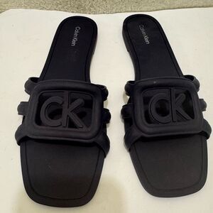 Calvin Klein yoana purple Logo Slide Sandals